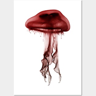 Red Jellyfish Posters and Art